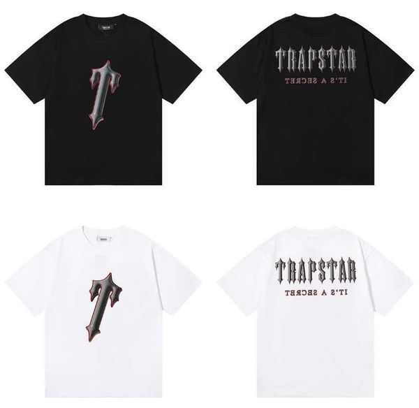 Мужские футболки Дизайнерская модная одежда Футболки Футболки Trapstar Decoded Infrared Tee Американская повседневная мужская и женская свободная посадка с короткими рукавами Trend Luxury Cotton Stree