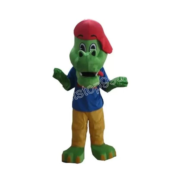 Novo mascote de crocodilo quente fantasia de Natal Fanche Party Festy Cartoon Character Dit Suit de adultos Tamanho da Páscoa de Carnaval Publicidade de Páscoa