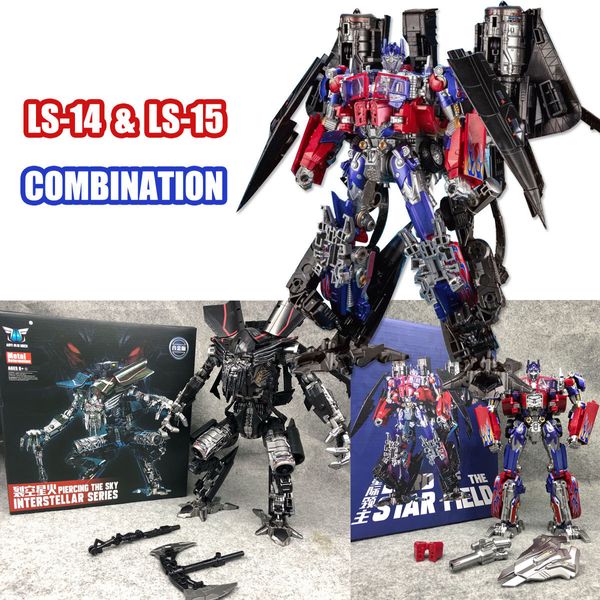 Figuras de brinquedos de ação Aoyi Transformação LS14 Op Comandante LS15 Jetfire Skyfire Filme Oversize Combinação de ligas de tamanho Ko Figura Robot Toys 230508