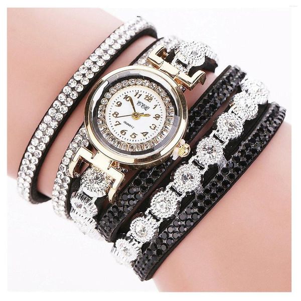 Avanadores de pulso Luxo Rhinestone Watch for Women Bracelet Watches Casual Fashion Quartz Montre Relogio feminino