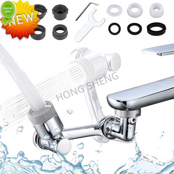 Nuovo 1080 Rotazione Rubinetto Aeratore Splash Dual Mode Rubinetto da cucina Estendere Ugello acqua Rubinetto 22/24mm Adattatore Rubinetto Gorgogliatore Braccio robotico