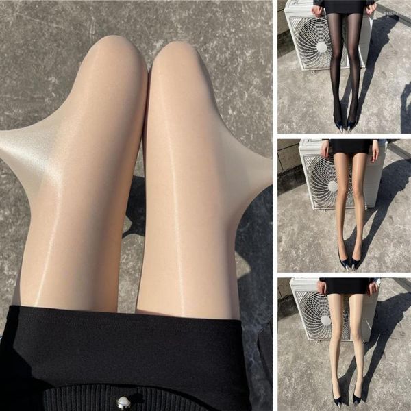 Mulheres meias meias modernas meias finas protetora solar ultrafina de meia-calça sexy de meia-calça transparente