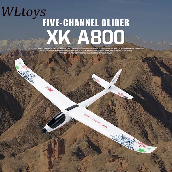 Aeronave elétrica/rc original wltoys a600 f949 atualização versão A800 5ch 3d6g System Plane RC Airplane Quadcopter Drone de asa fixa 230509
