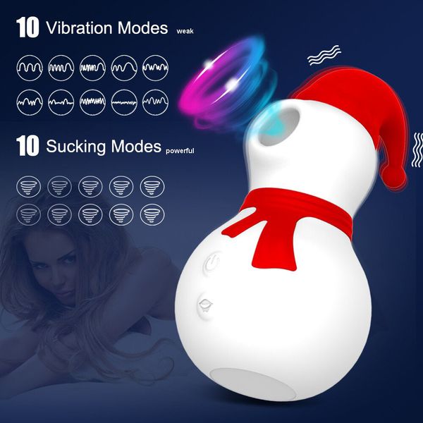 Vibratoren Winter Schneemann Saugen für weibliche Klitoris Blowjob Sucker Satisfyer Weihnachtsgeschenk Sexspielzeug Erwachsene Frauen 230509