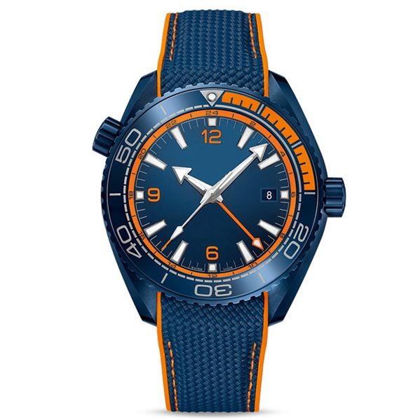relógio de luxo relógio automático super luminoso relógio de pulso de aço inoxidável pulseira de borracha anel de cerâmica relógios masculinos de luxo orologio n1