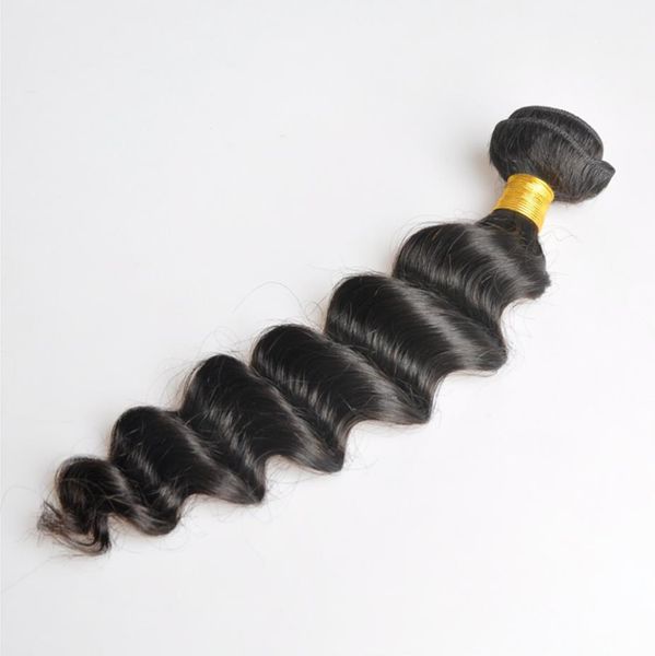 Человеческие волосы бразильской девственницы распутывают глубокие волны необработанные волосы remy waves двойные утомительные 100 г/пучок 1bundle/lit можно окрасить обесцвечены