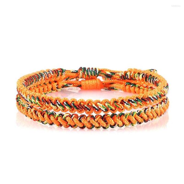 Bracelets de link 2pcs/conjunto de casais bracelete de corda conjuntos de nó artesanal para homens jóias acessórios ajustáveis ​​Bangles Friend Gifts