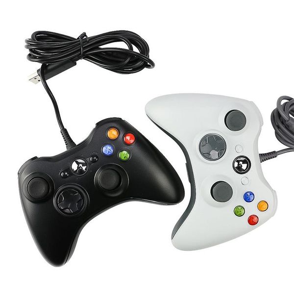 Oyun Denetleyicileri Joysticks USB Kablolu Gamepad PC Controller Windows 7 8 10 Çift Titreşim Joystick Controle Gamepads