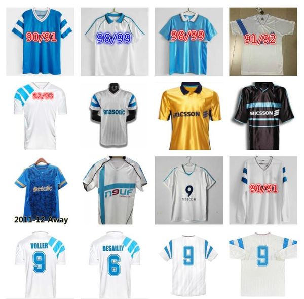 Marseilles DROGBA L.BLANC Retro-Fußballtrikots 1990 1991 1992 1993 1998 1999 2000 2003 2004 2005 2006 Payet Boli RIBERY BARTHEZ Ravanelli Vintage-Fußballtrikot