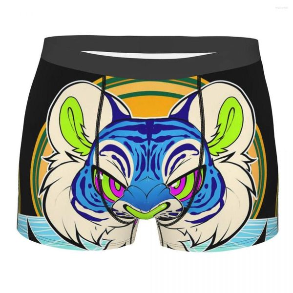 Unterhose Tiger Panthera Tigris Ferocious Animal Vaporwave Cotton Panties Man Unterwäsche Bequeme Shorts Boxershorts