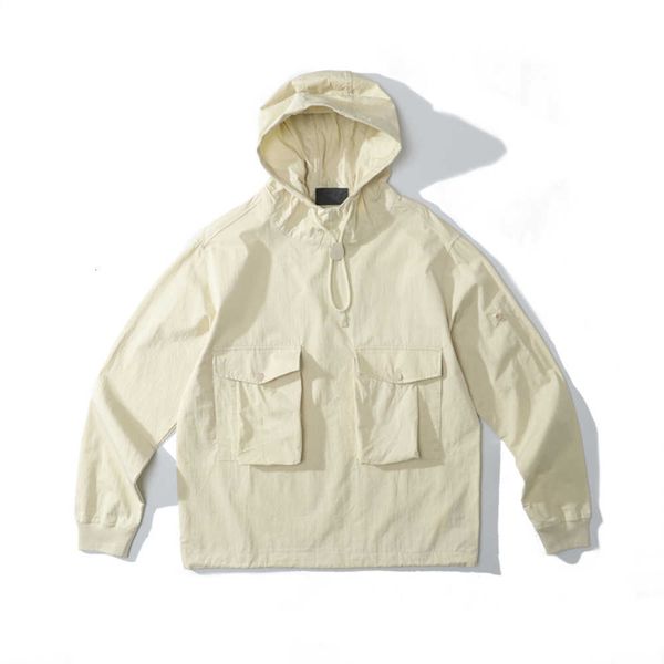 Giacche da abbigliamento da uomo cappotti primaverili e autunno 23ss ghost smiock anorak nylon tela puro cotone in tessuto di cotone