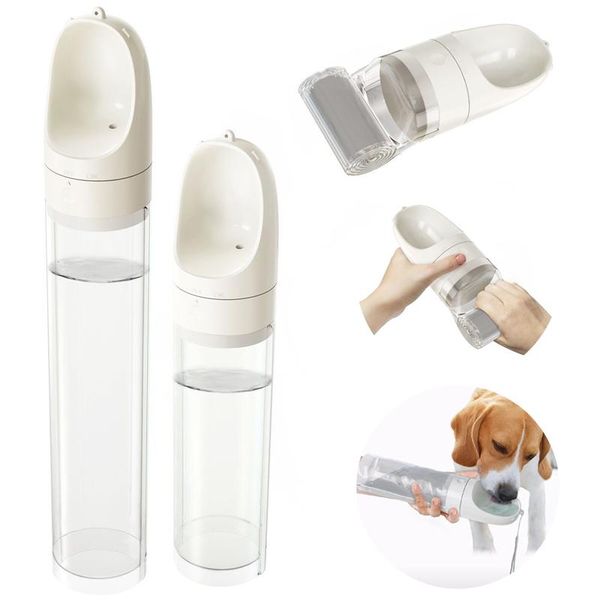 Bottiglia d'acqua pieghevole portatile per cani da 1 l/1,5 l per cani di taglia grande Tazza d'acqua trasparente Bollitore per addestramento da viaggio per cani da compagnia all'aperto