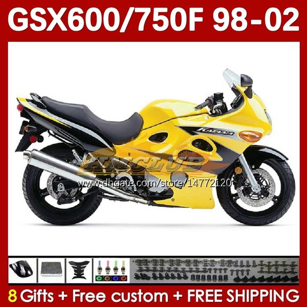 Corpo per Suzuki GSXF750 GSXF600 Katana GSXF 600 750 CC 600CC 750cc 1998 1998 1999 2000 2001 2002 169No.100 GSX750F GSXF-600 GSXF-750 GSX600F 98 99 00 01 02 Failing Yellow Stock