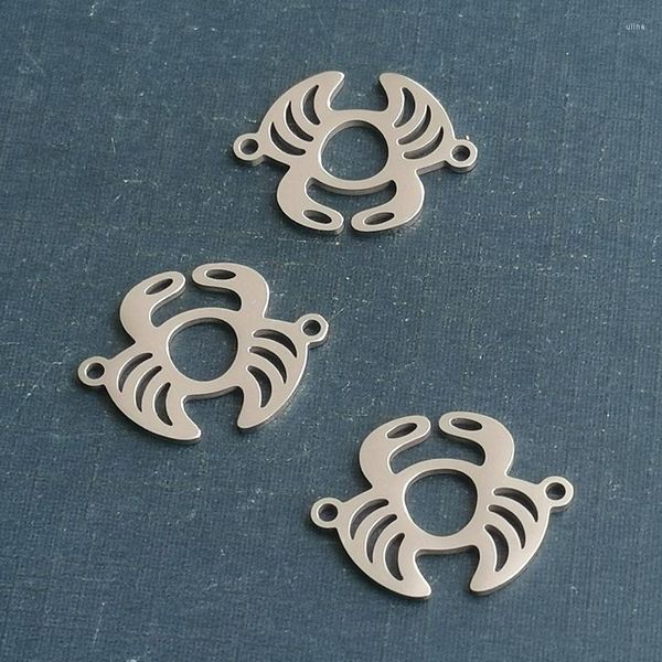 Charms Crab Connector Edelstahl Großhandel Sea Animal Charm Bulk Schmuckherstellung liefert Halskette Armband DIY Craft Lot