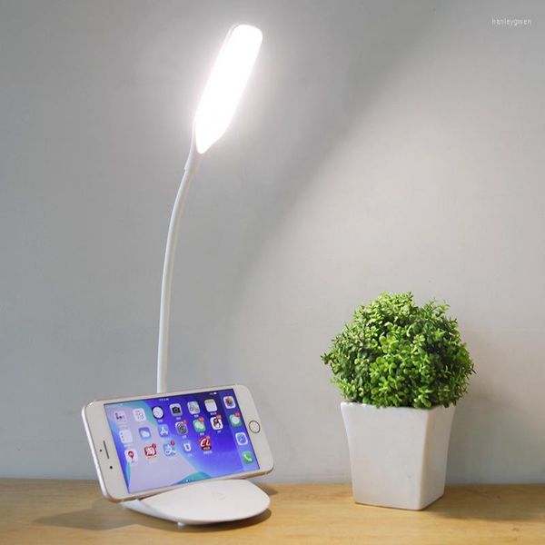 Lampade da tavolo Lampada da scrivania Luminosità flessibile a 3 livelli Controllo tattile ricaricabile USB Luce portatile Desktop Night For Kid