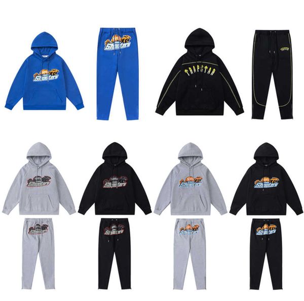 Trapstar Erkek Trailsuits Tiger Head Trapstar atıcılar Track Suit Havlu Nakış Kadınları Podu Dönüşü Hoodies Pantolon Sıkışlar Güneş Koruyucu Tasarım 85ess