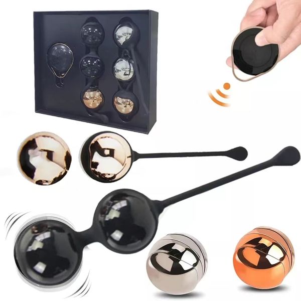 Uova / proiettili Kegel Balls vibratore uova vibranti giocattoli del sesso per donna telecomando esercizio stretto vaginale Ben Wa Geisha muscolo termoretraibile 230509