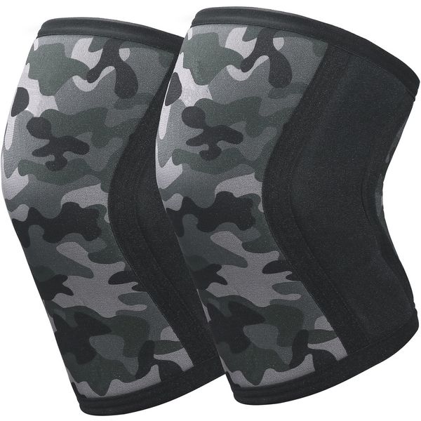 Schutzausrüstung 7 mm Neopren-Kniemanschetten für Gewichtheben, Paar Kompressions-Kniebandage, Unterstützung für Kniebeugen, Crossfit, Training, Workout, Kreuzheben 230506