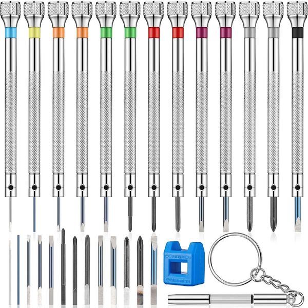 Schroevendraaier conjunto de chave de fenda de precisão, kit de chave de fenda micro cruzada para relógio doméstico, óculos, joias, ferramentas de reparo eletrônico