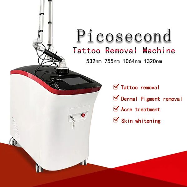 2023 Professional 532NM 1064 -нм Picosecond Laser Tattoo Machine Pico Laser Q Переключение ND YAG Лазерная пигментация корректора обрабатывают шрамы от прыщей