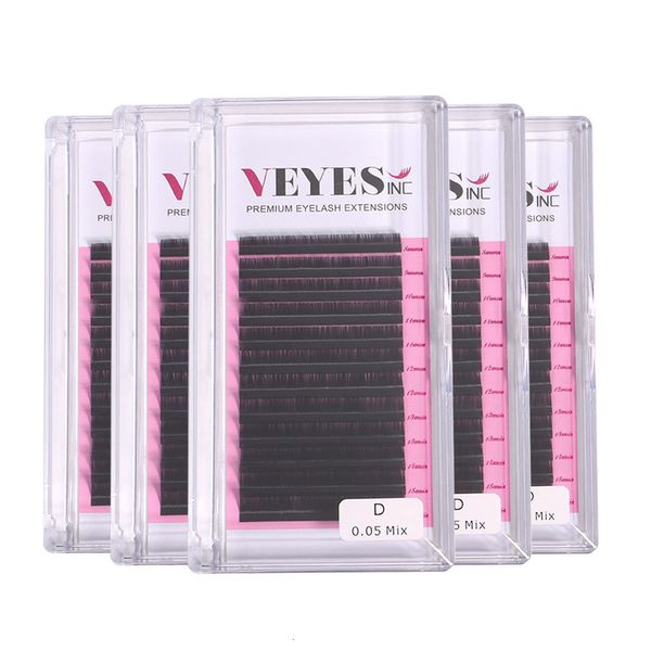 Makeup Tools Veyes Inc 5 Cases Lot Einzelne Wimpernverlängerungen Faux Mink Lashes Veyelash Professionals Classic Soft Natural Lash Wholesale 230509