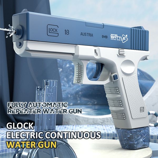 Песчаная игра с водой Fun Water Gun Электрический Glock Pistol Shoot Toy Fult Automatic Summer Water Beach Toy для детей Детские мальчики для девочек 230509