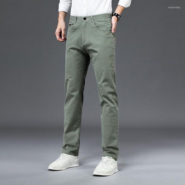 Pantaloni da uomo Abito estivo Uomo Rosso Nero Cachi Piatto Abbigliamento formale da ufficio Smart Business Pantaloni eleganti da uomo ufficiali per abbigliamento 2023