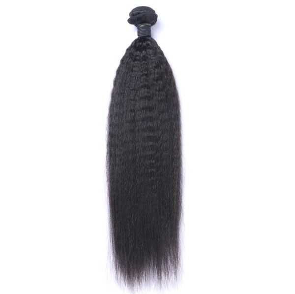 Brezilyalı bakire insan saçı kinky düz işlenmemiş remy saç örgüsü çifte atkı 100g/paket 1bundle/lot boyanabilir ağartılabilir