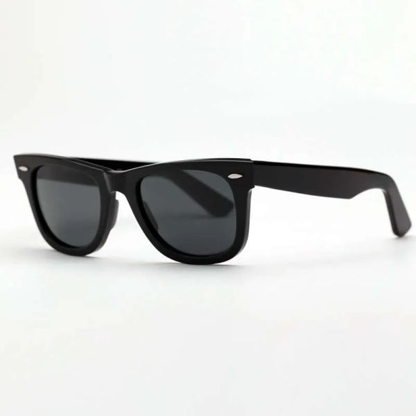 Rays Classic Brand Wayfarer Роскошные квадратные солнцезащитные очки мужчины матовая черная рама с запретами на стеклянные линзы солнечные очки для женщин UV400 Color Color с коробкой 2140