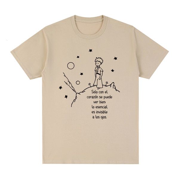 Camisetas masculinas Little Príncipe Le Petit Vintage T-shirt Summer Fashion Moda dos anos 90 Impressão Casual Casual Men Tirise Tee Tshirt Tops