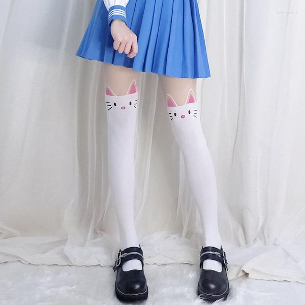 Damen Socken schöne weiche Mädchen Lolita Frühling/Sommer dünne Schulstrümpfe hakenfeste Seidenstrumpfhose auf der Unterseite