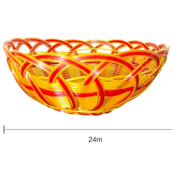 luxuosa videira tecida de fruta plástica cesta de cesta de cozinha de cozinha cesta de cesta de cesto de cachorro quente restaurante restaurante de fast food bandeja foto decoração de suporte