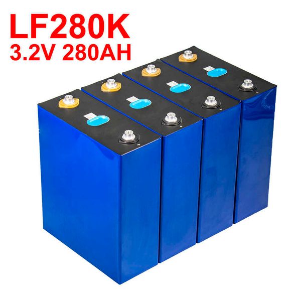 1 ~ 32pcs 3,2V Fosfato de lítio Fosfato LifePO4 Bateria 280AH Alta capacidade Power Bateria DIY 12V 24V 560AH 48V 300AH Bateria de bateria