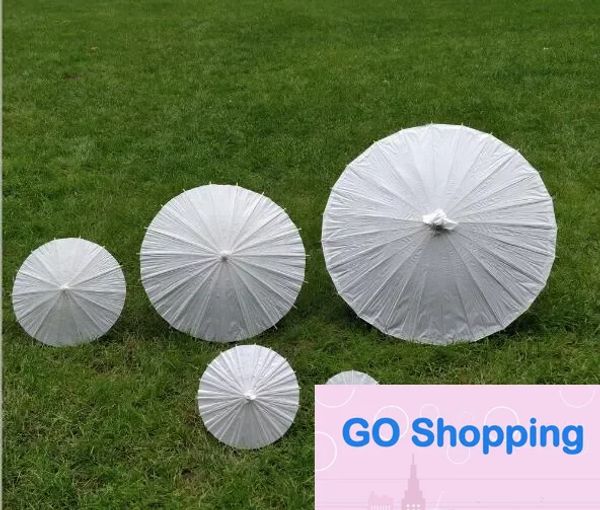 Hochzeitssonnenschirme Weiße Papierregenschirme Chinesischer Mini-Handwerksregenschirm 4 Durchmesser: 20,30,40,60 cm Hochzeitsregenschirme für den Großhandel