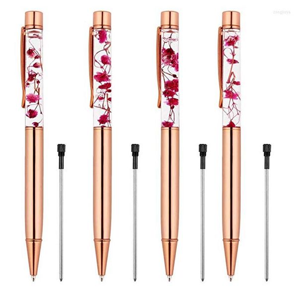 Rose Gold Pen Crystal Gradient Kugelschreiber Exquisiter kreativer Luxus Hochwertiger Folienkugelschreiber Geschenk Student Supplies