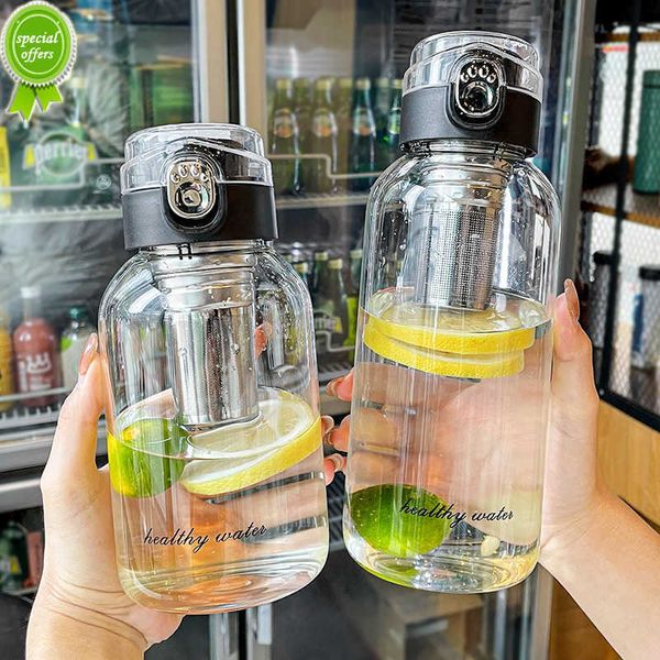 Neue 2L tragbare Borosilikatglas-Tee-Ei-Flasche mit Wasser für tragbare Outdoor-Reise-Teetasse