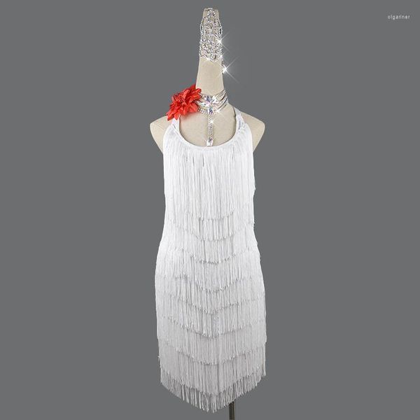 Stage Wear Flapper Tassel Dress Women Charleston Costumi da festa per balli latini Salsa Tango Ballroom Performance