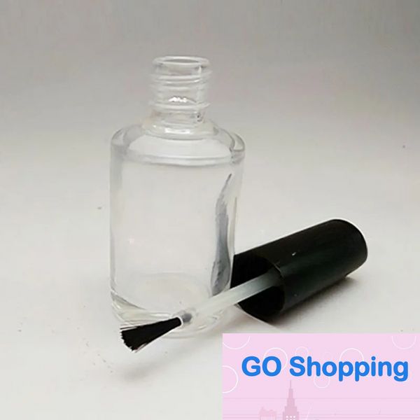 Bottiglie di smalto per unghie in vetro trasparente vuoto di qualità Coperchio per pennello Piccola bottiglia di vetro per contenitore di olio essenziale per nail art 5ML 10ML 15ML