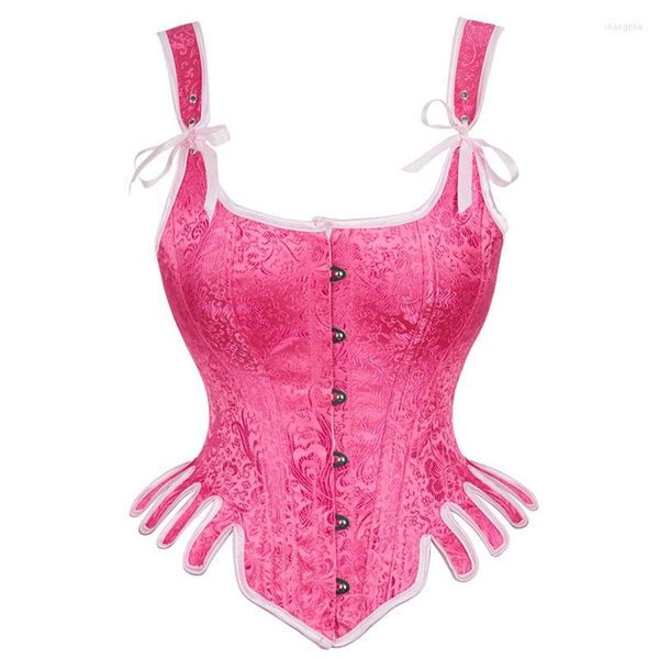 Per donna Canotte Vintage Forma a U Scollo Schiena scoperta Corsetto Donne Elegante Senza maniche Papillon Lacci Bustini Cosplay Carnevale Donne Di tendenza Canotte