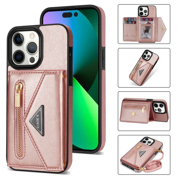 Wallet Magnetic Flip Ledertasche für iPhone 14 Pro Max 13 Pro Max 12 ProMax 11Pro Max SE2022 X XR XSMax 8 7 6 6S Plus 5S SE