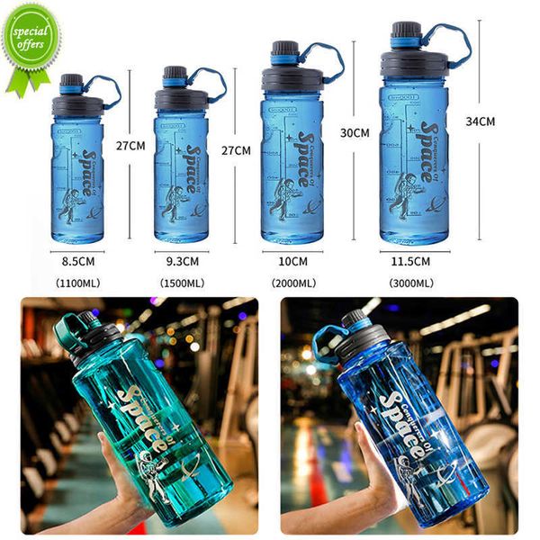 2 -литровые спортивные бутылки с водой Прозрачная пластиковая вода -чашка BPA Бесплатная бутылка для водой Портативная открытая кувшин для велосипедов на открытом воздухе