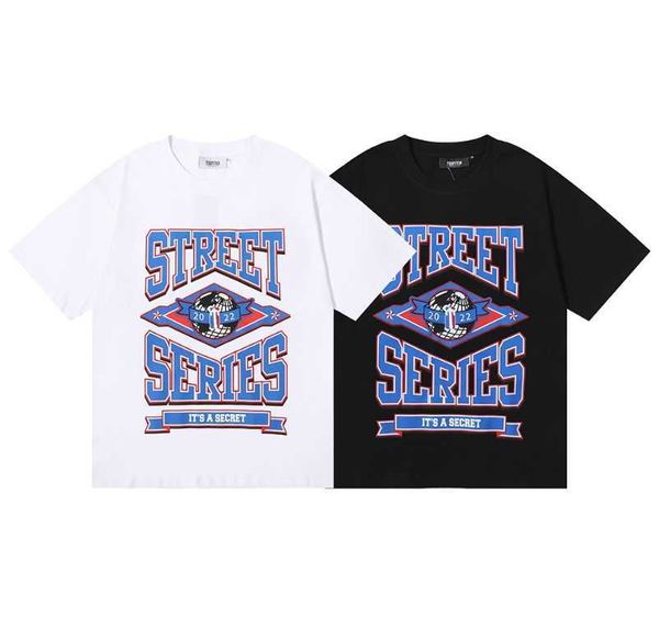 Designer Fashion Abbigliamento Tshirt Tees Trapstar Street Secret Stampa Puro cotone Casual Manica corta da uomo T-shirt girocollo estiva da donna