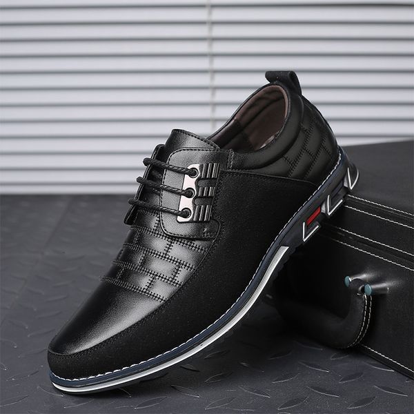 Elbise ayakkabıları erkekler için rahat deri ayakkabılar moda erkek iş ayakkabıları ofis konforu erkekler çalışma ayakkabıları artı boyutu Sapato Maskulino 230509