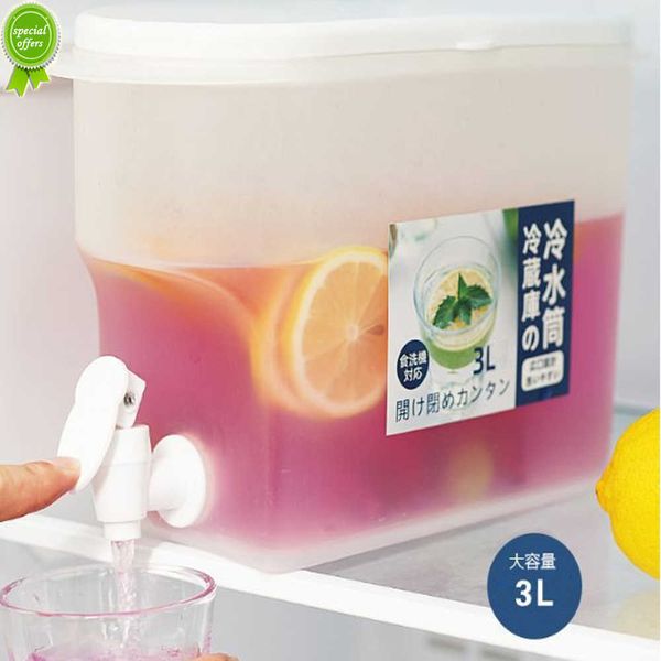 3L Frigorifero Bollitore Freddo Brocche Con Rubinetto Bottiglia di Limone Bicchieri Succo di Bevanda Gadget da Cucina Distributore di Acqua Spigot Rubinetto