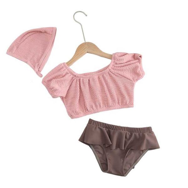 Kinderbadebekleidung Badeanzug Mädchen Zweiteiler Mode Badeanzug Für Mädchen Sommer Strand Tragen Kinder Badeanzug Baby Bikini Badeanzug 3er Set P230509