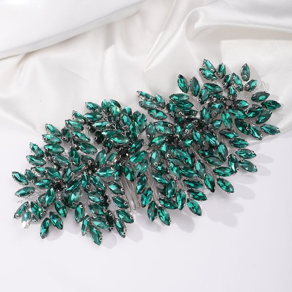 Cappelli a tesa larga Verde Pettine per capelli da sposa Copricapo Accessori per capelli da sposa fatti a mano rossi Gioielli per feste Tiara per donne Copricapo per ragazze 230506