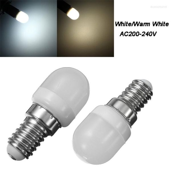 10 stücke LED Mini Kühlschrank Licht E14 Kleine Schraube Mund 2 Watt 220 V Milchige Abdeckung T22 Glühbirne Schrank Anzeigelampe Energiesparend