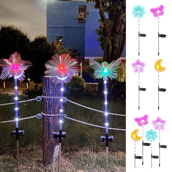 2/4pcs Moon Garden Light 600mAh fibra ottica stella paesaggio lampada IP65 impermeabile vacanza illuminazione decorazioni per la casa per cortile prato