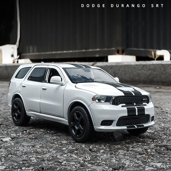 Diecast Model 1 32 Dodge Durango Srt Suv -сплав модель модели Diecasts игрушечные машины игрушки и легкие детские игрушки для детей подарки 230509