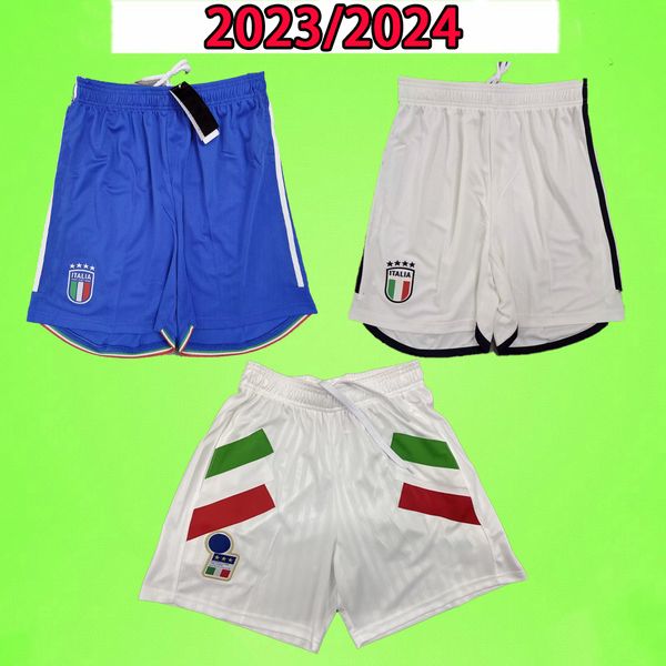 Италия 2023 2024 футбольные шорты 22 23 23 24 Home Away Away Italian Jorginho El Shaarawy Bonucci Insigne Bernardeschi для взрослых мужчин Италия Футбольные штаны Белый синий 2022